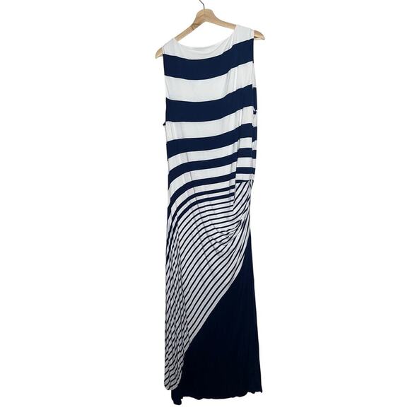 Soft Surroundings Vela Infinity Maxi Dress Navy/White Striped Size 2X Plus - Picture 9 of 10